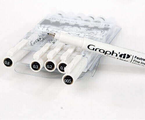 Graph’it Fine Liners tusser sort 0,5mm GI43355 - Billede 6