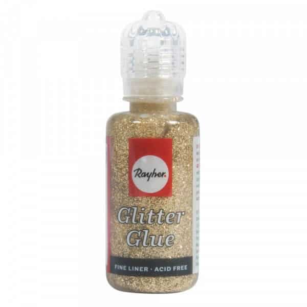 Glitterlim, holografisk, guld, 20 ml - Billede 2