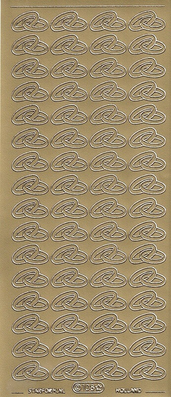 Stickers med guld bryllupsringe - Billede 2
