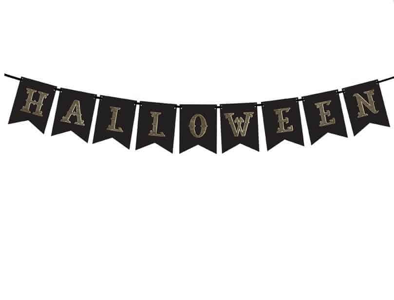 Guirlande sort med Halloween 20cm x 175cm