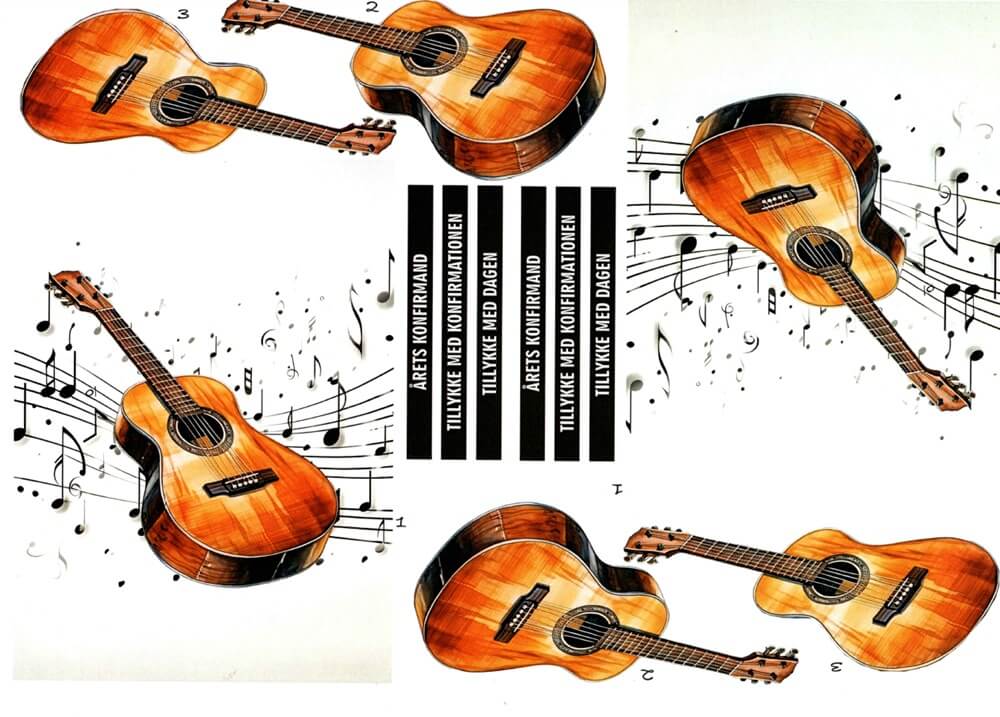 3D ark Guitar: Gør din kortfremstilling særlig - Billede 2