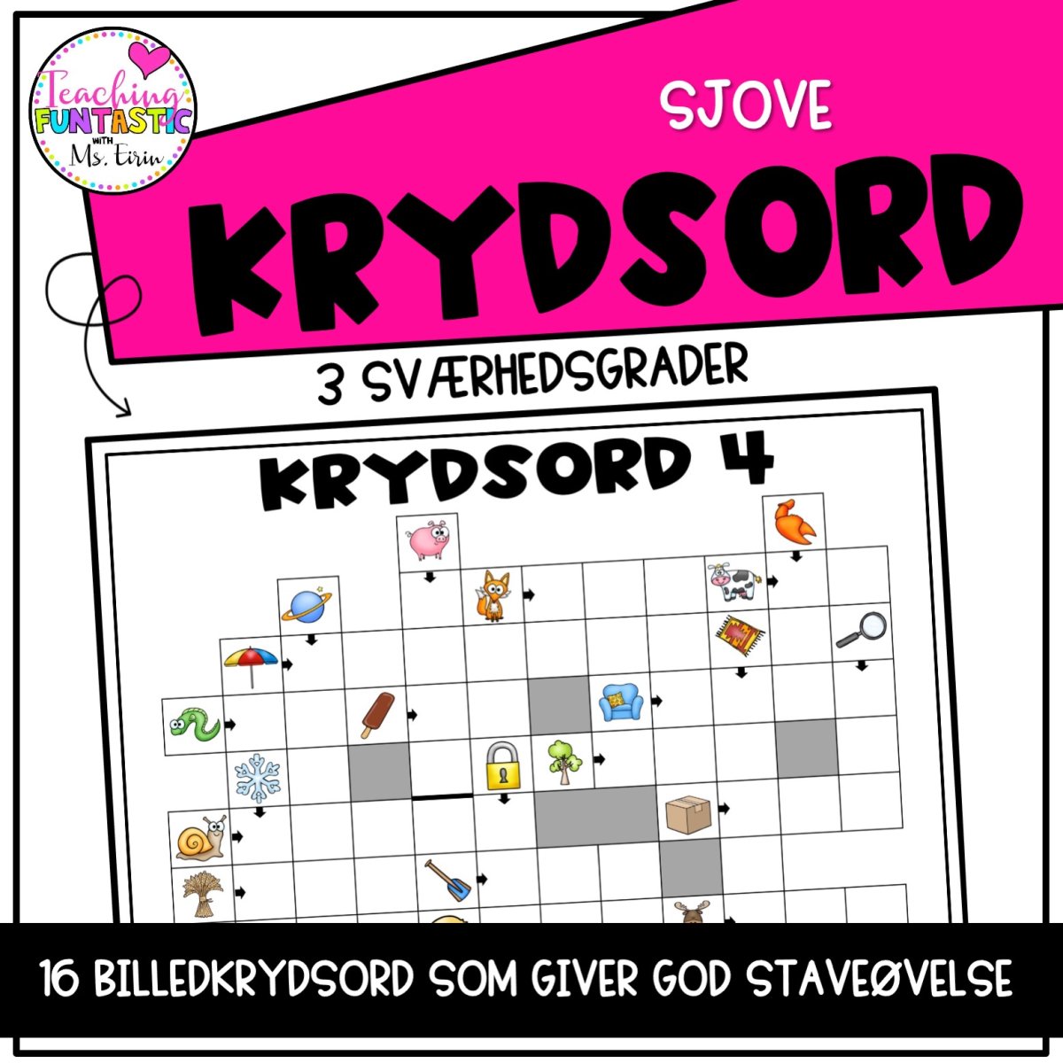 Billedkrydsord for børn 1 - Billede 2