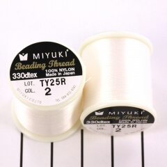Miyuki perletråd hvid 0.2mm x 50m - Billede 4