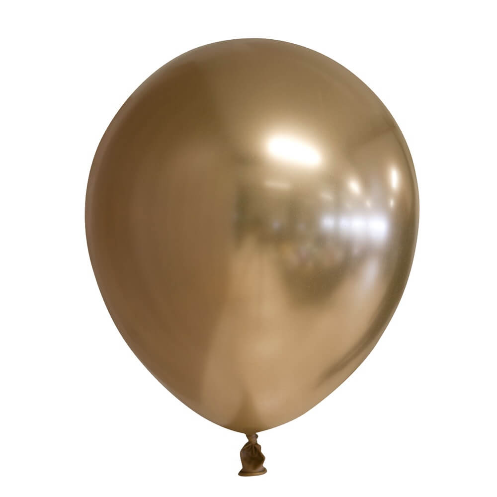 Guld Chrome Balloner 30cm 10stk - Billede 2