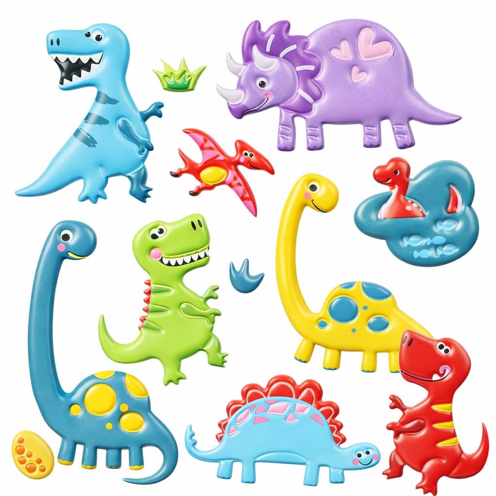 Stickers med dinosaurer til børn – kreative klistermærker & 3D stickers - Billede 5