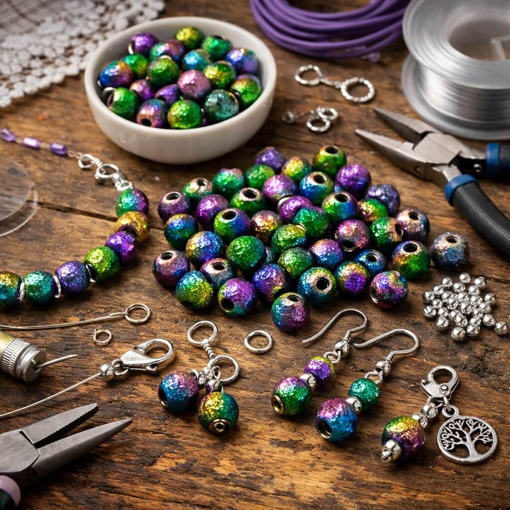 Perler Doreen multicolor 10mm 30stk - Billede 4