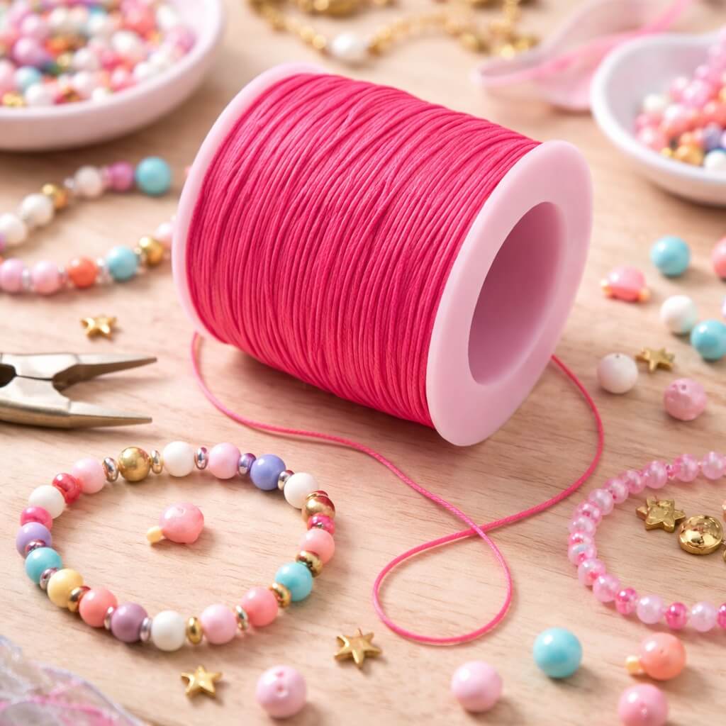 Elastiksnor pink 1,2mm 25 meter - Billede 3