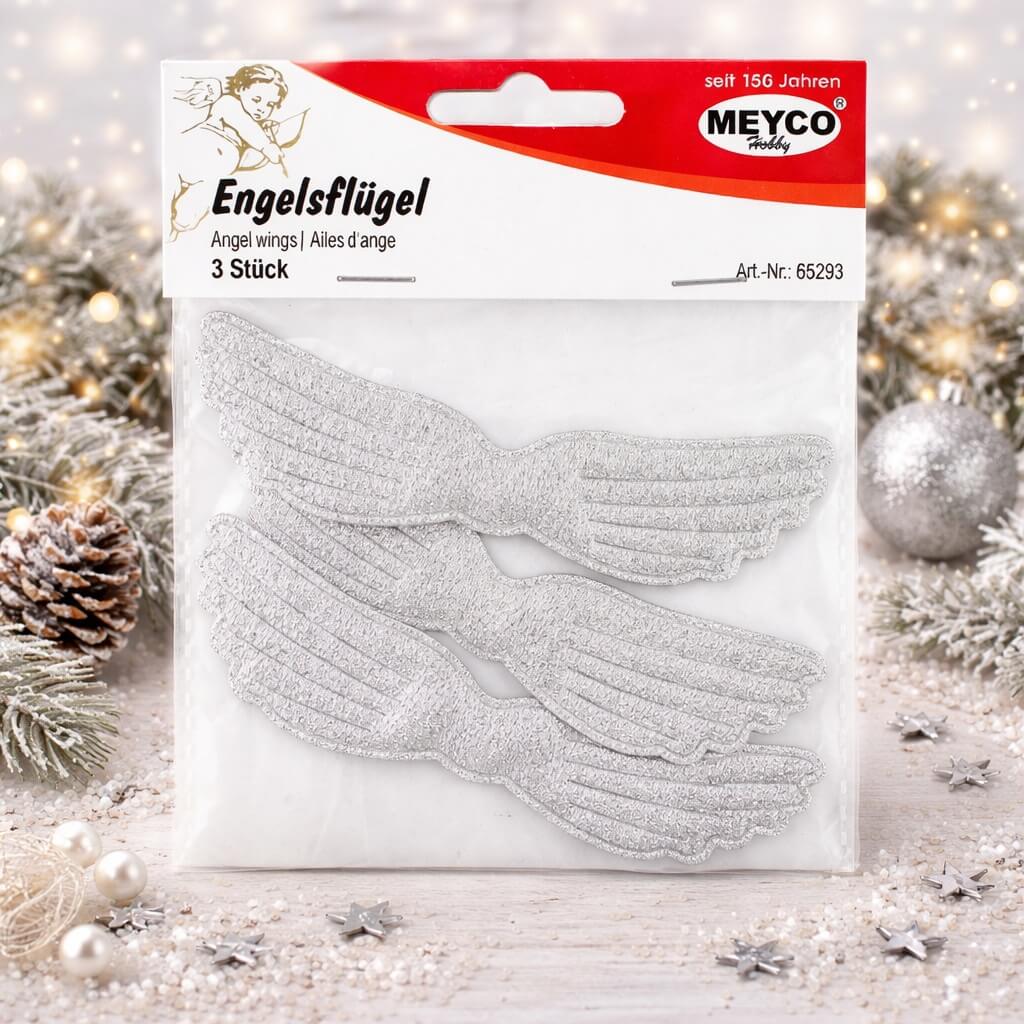 Englevinger i sølv 10,3 cm – 3 stk. - Billede 2