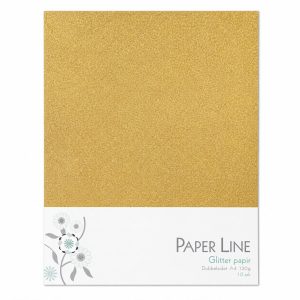 Glitter Papir A4 Guld Paper Line 120 g/m² – 10 Ark