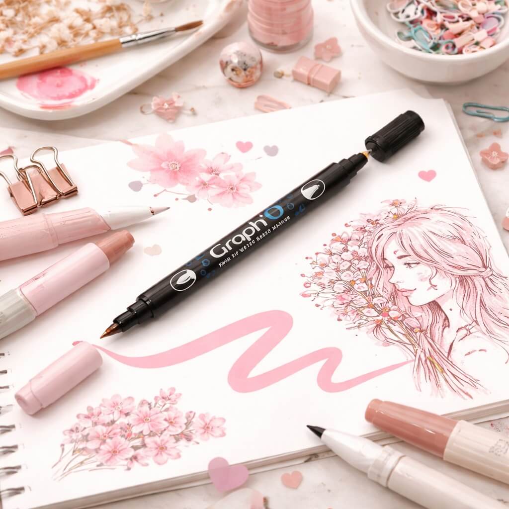GRAPH’O Twin Tip Marker GO04135 – Pale Rose