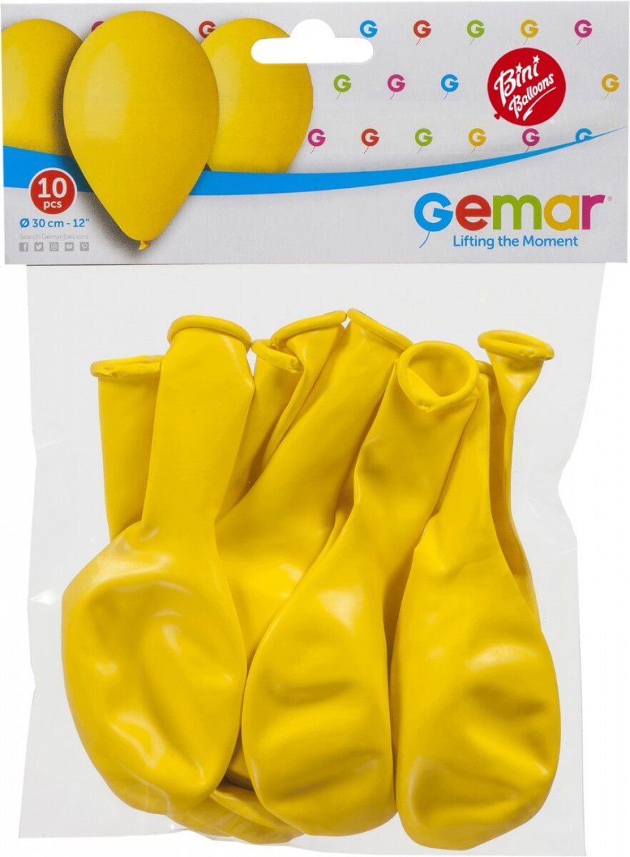 Gule Balloner, 30 cm, 10 stk - Billede 3