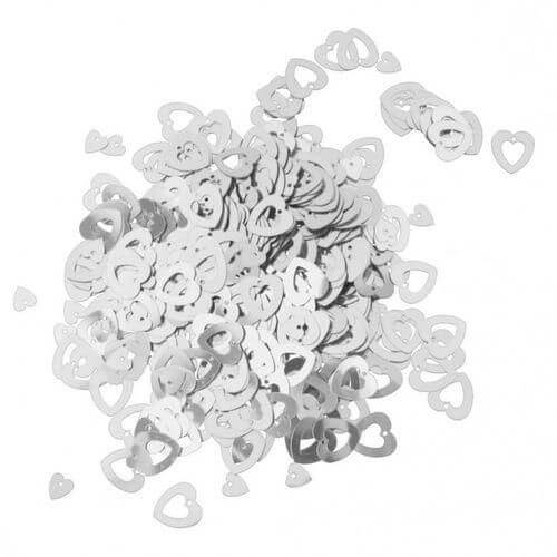 Sølv hjerter konfetti 14g - Billede 4