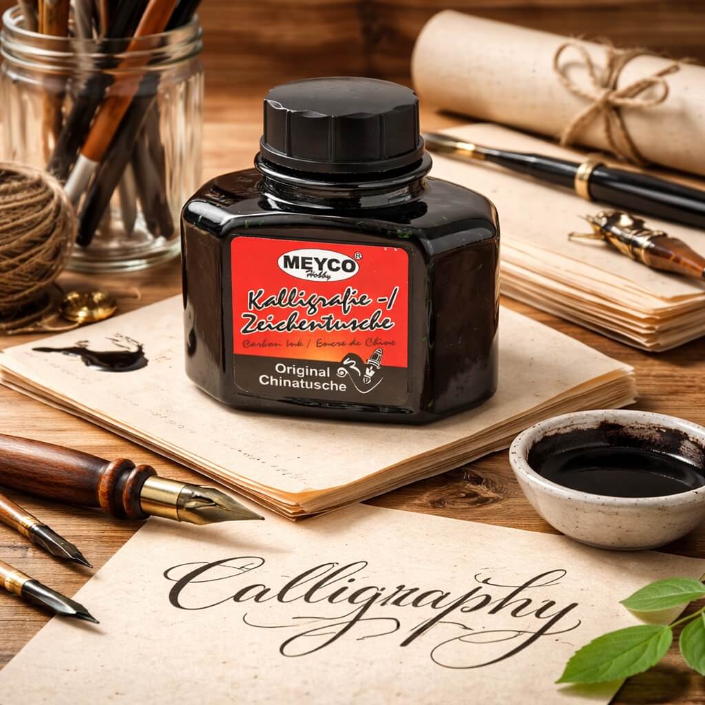 Kalligrafi Blæk Sort 40 ml – Blæk til Kalligrafi og Tegning - Billede 3