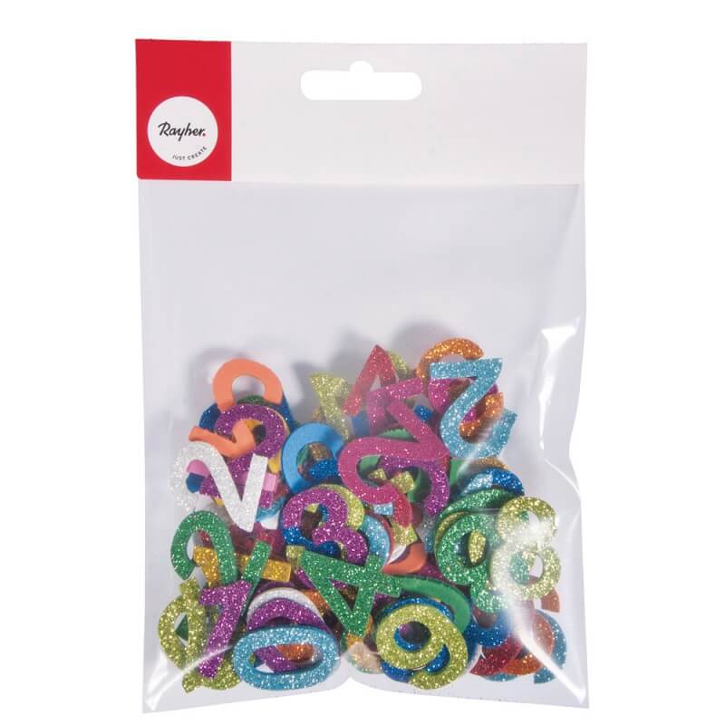 Mosgummi tal med glitter 100stk - Billede 3