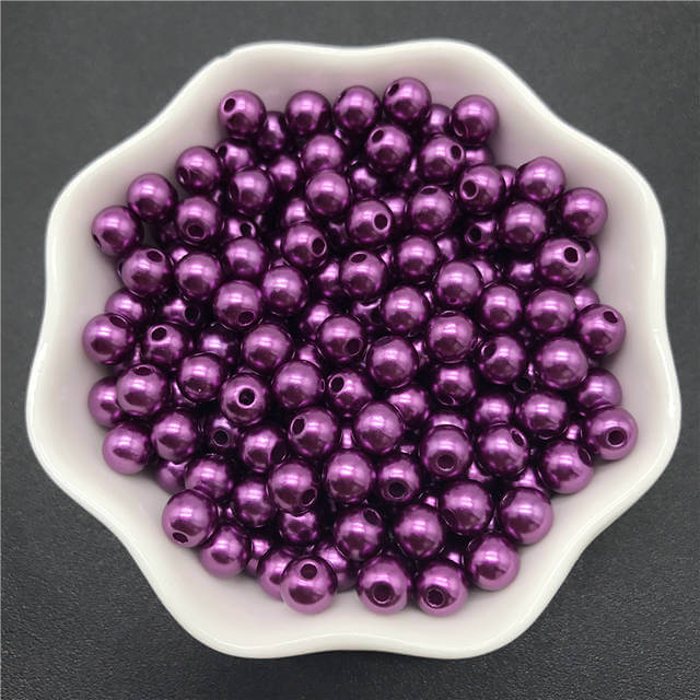 Voksperler runde lilla 3mm 300 stk - Billede 2